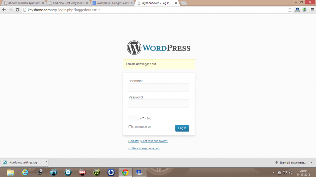 wordpress login image