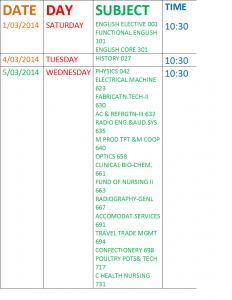 cbse date sheet 2014