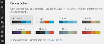 wordpress 3.8 color selection